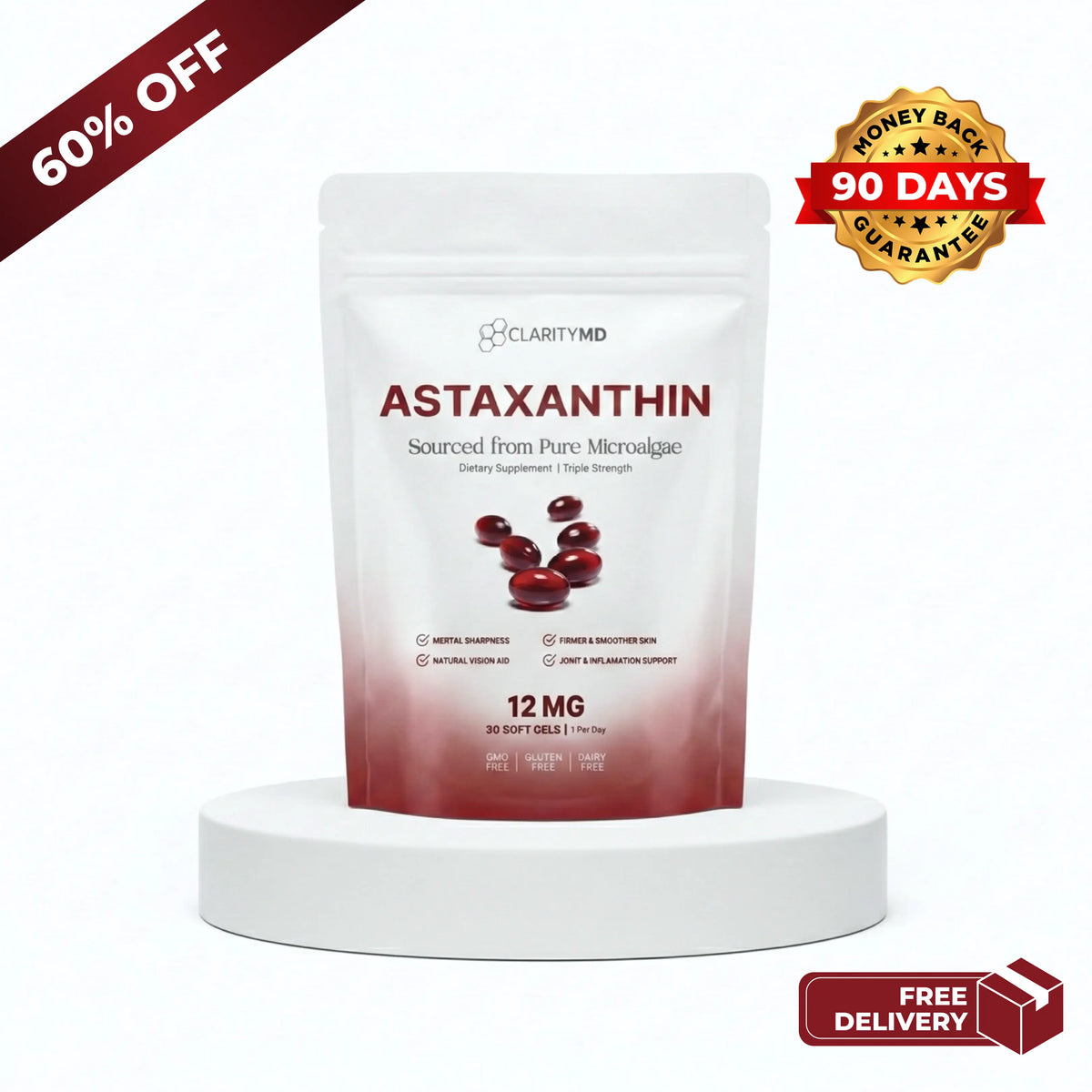 Clarity MD Astaxanthin 12mg Softgels