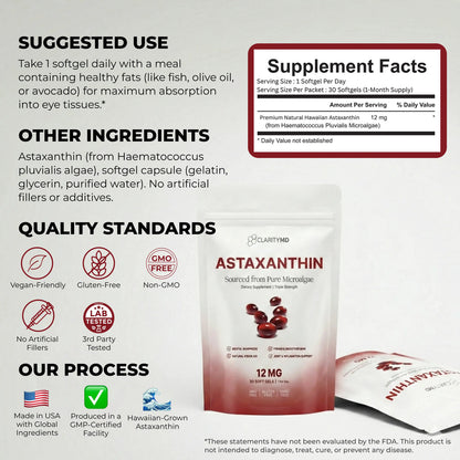 Clarity MD Astaxanthin 12mg Softgels
